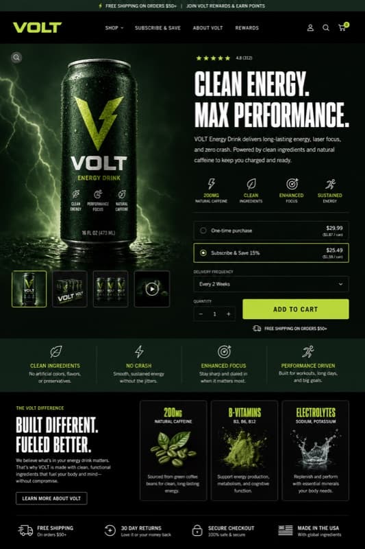 Competitor product page, tracked for changes